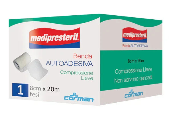 MEDIPRESTERIL BENDA AUTOADESIVA 8X2000 CM 1 PEZZO - Farmaspeed