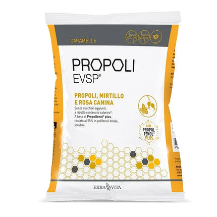 PROPOLI EVSP CARAMELLE PROPOLI MIRTILLO ROSA CANINA 65 G - Farmaspeed