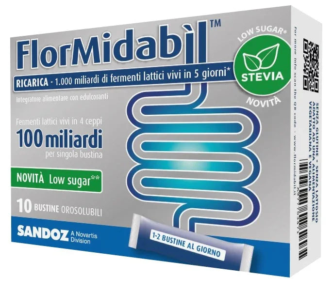 FLORMIDABIL RICARICA 10 BUSTINE CON STEVIA - Farmaspeed