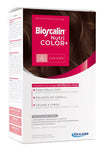 BIOSCALIN NUTRICOLOR PLUS 4 CASTANO CREMA COLORANTE 40 ML + RIVELATORE CREMA 60 ML + SHAMPOO 12 ML + TRATTAMENTO FINALE BALSAMO 12 ML