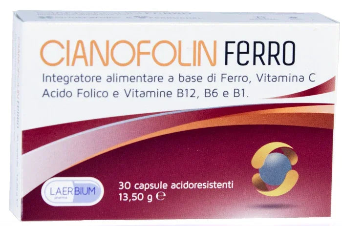 CIANOFOLIN FERRO 30 CAPSULE ACIDORESISTENTI - Farmaspeed