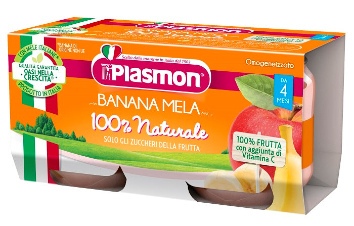 PLASMON OMOGENEIZZATO BANANA MELA 2 X 80 G