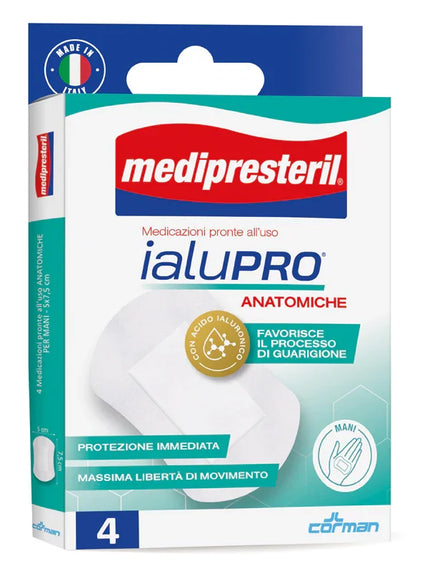 MEDIPRESTERIL IALUPRO MANI 5X7,5 CM 4 PEZZI - Farmaspeed