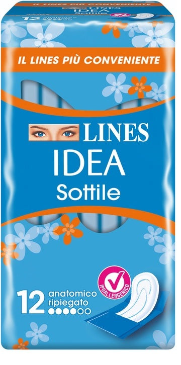 LINES IDEA SOTTILI RIPIEGATI ANATOMICI 12 PEZZI