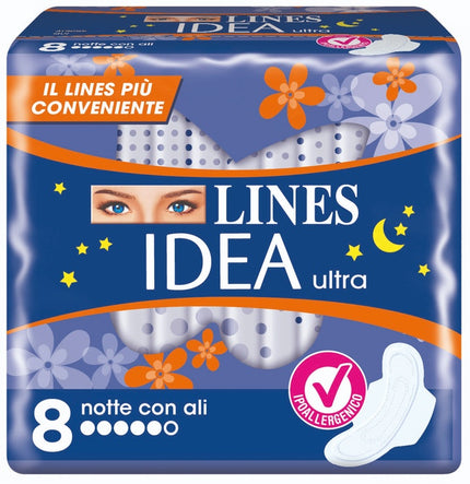 LINES IDEA ULTRA NIGHT WINGS 8 PIECES