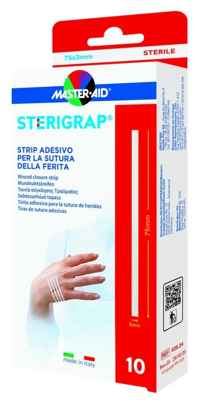 MASTER-AID STERIGRAP STRIP ADESIVO SUTURA FERITE 75X3 MM 10 PEZZI - Farmaspeed