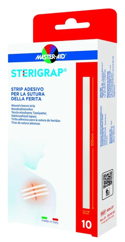 MASTER-AID STERIGRAP STRIP ADESIVO SUTURA FERITE 100X6 MM 10 PEZZI - Farmaspeed