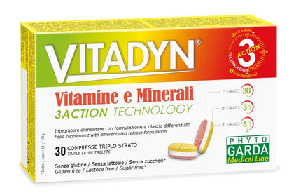 VITADYN VITAMINE/MINERALI 30 COMPRESSE RILASCIO DIFFERENZIATO - Farmaspeed