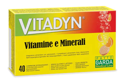 VITADYN VITAMINE/MINERALI 40 COMPRESSE EFFERVESCENTI IN 2 TUBI - Farmaspeed