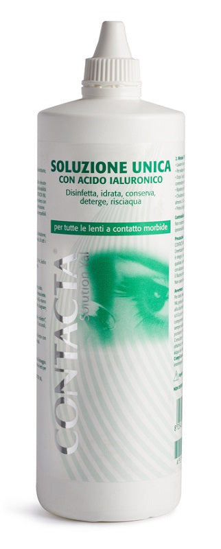 SOLUZIONE UNICA CON ACIDO IALURONICO PER LENTI A CONTATTO CONTACTA SOLUTION 360 ML