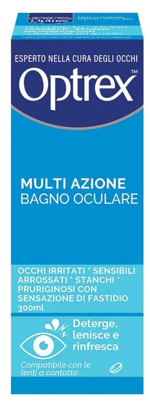 BAGNO OCULARE OPTREX MULTI AZIONE 300 ML + OCCHIERA FLESSIBILE - Farmaspeed