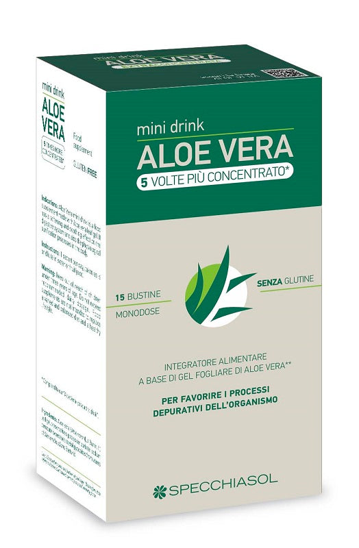 ALOE VERA MINI DRINK 5 TIMES MORE CONCENTRATED 15 SACHETS OF 10 ML