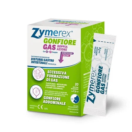 ZYMEREX GONFIORE GAS DOPPIA AZIONE CON S+E COMPLEX 20 BUSTINE MONODOSE DA 2 G - Farmaspeed