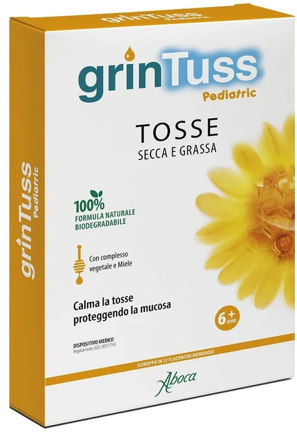 GRINTUSS PEDIATRIC SCIROPPO 12 FLACONCINI - Farmaspeed