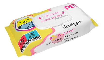 A+CURE I LOVE MY PET FUNZIONALE SALVIETTE POP-UP ZAMPE 40 PEZZI RICARICA