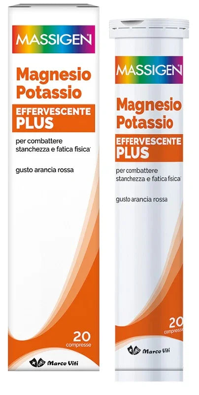MASSIGEN MAGNESIO POTASSIO PLUS 20 COMPRESSE EFFERVESCENTI - Farmaspeed
