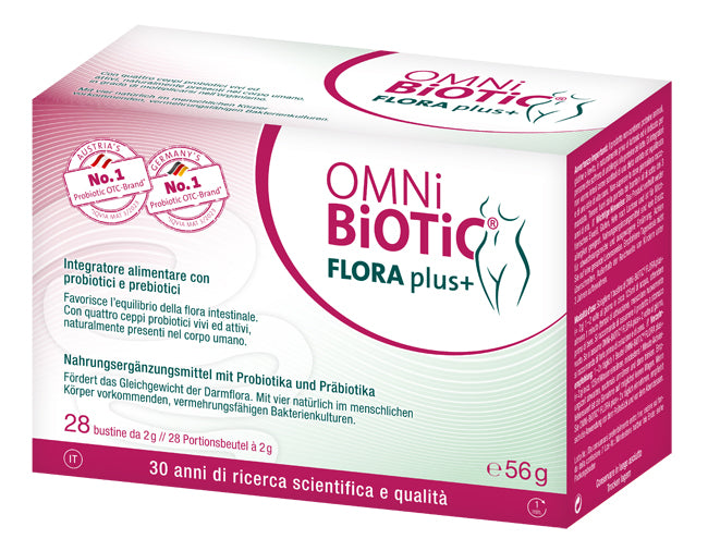 OMNI BIOTIC FLORA PLUS+ 28 SACHETS OF 2 G