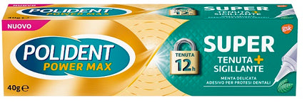 POLIDENT SUPER TENUTA+SIGILLANTE MENTA DELICATA ADESIVO PROTESI DENTALE 40 G