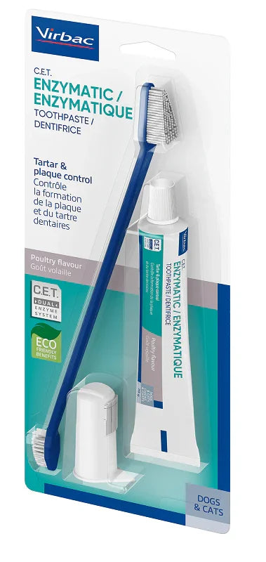 KIT DENTIFRICIO ENZIMATICO 70 G + SPAZZOLINO DA DENTI + SPAZZOLINO DA DITO - Farmaspeed