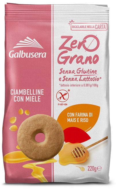 ZEROGRANO COOKIES DONUTS HONEY 220 G