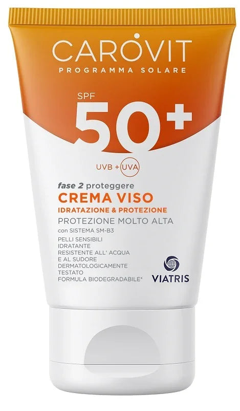 CAROVIT PROGRAMMA SOLARE CREMA VISO SPF50+ 50 ML - Farmaspeed