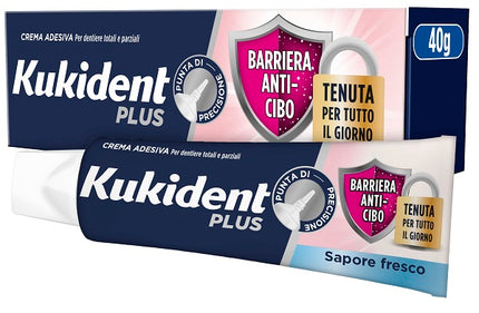 KUKIDENT PLUS BARRIERA ANTI-CIBO FRESCO CREMA ADESIVA DENTIERE 40 G