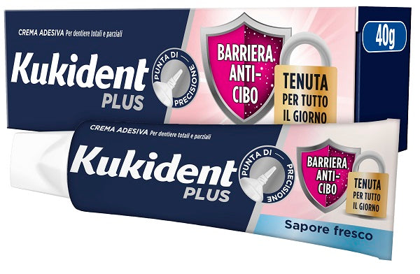 KUKIDENT PLUS BARRIERA ANTI-CIBO FRESCO CREMA ADESIVA DENTIERE 40 G