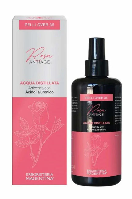 ACQUA DISTILLATA ARRICCHITA ROSA ANTIAGE PELLI OVER 35 200 ML - Farmaspeed