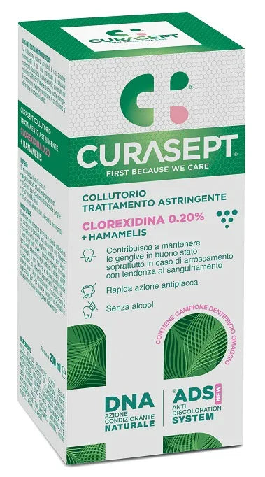 CURASEPT COLLUTORIO ADS DNA TRATTAMENTO ASTRINGENTE 200 ML + CAMPIONE OMAGGIO DENTIFRICIO ASTRINGENTE 6 ML - Farmaspeed