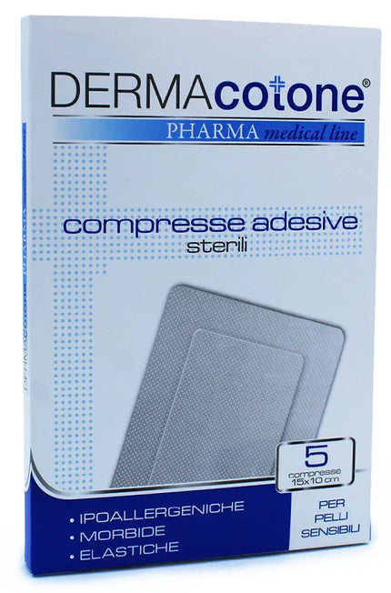 COMPRESSA ADESIVA DERMACOTONE 10X15 CM 5 PEZZI - Farmaspeed