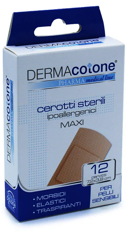 CEROTTO IPOALLERGENICO DERMACOTONE MAXI 7,2X3,8CM 12 PEZZI - Farmaspeed