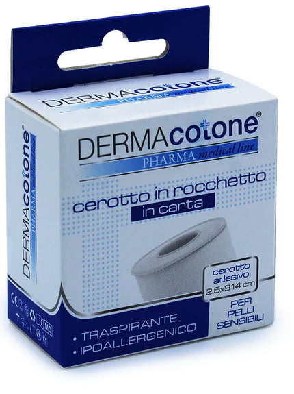CEROTTO ROCCHETTO IN CARTA DERMACOTONE BIANCO 2,5X914CM 1 PEZZO - Farmaspeed