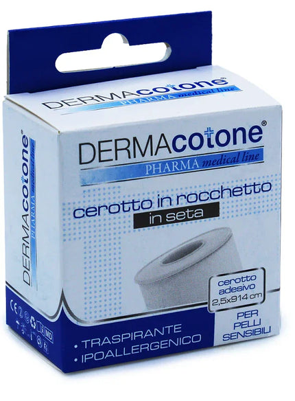 CEROTTO ROCCHETTO IN SETA DERMACOTONE BIANCO 2,5X914CM 1 PEZZO - Farmaspeed