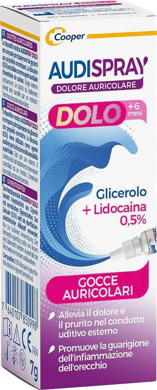 GOCCE AURICOLARI AUDISPRAY DOLO PER BAMBINI 7 G - Farmaspeed