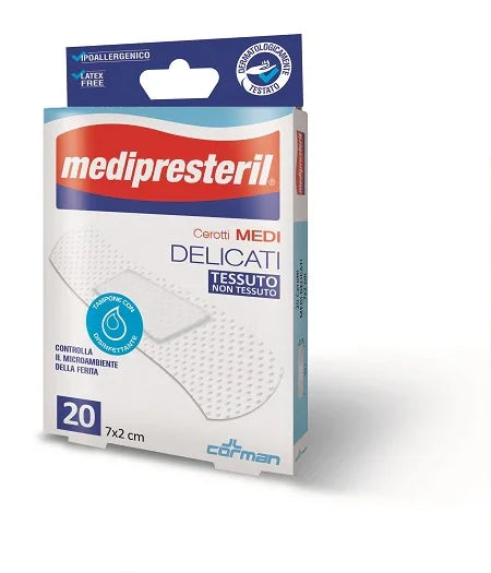 CEROTTO MEDIO MEDIPRESTERIL DELICATO TNT 7X2CM 20 PEZZI - Farmaspeed