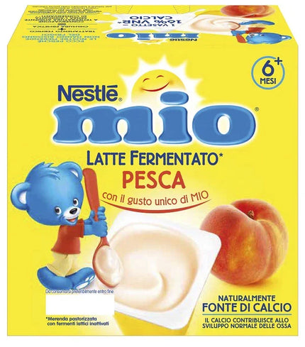 MIO MERENDA LATTE FERMENTATO PESCA 4X100 G - Farmaspeed