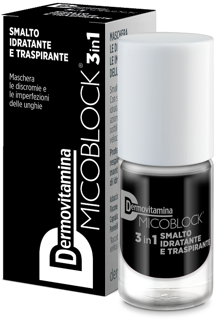 DERMOVITAMINA MICOBLOCK 3IN1 SMALTO IDRATANTE E TRASPIRANTE NERO 5 ML