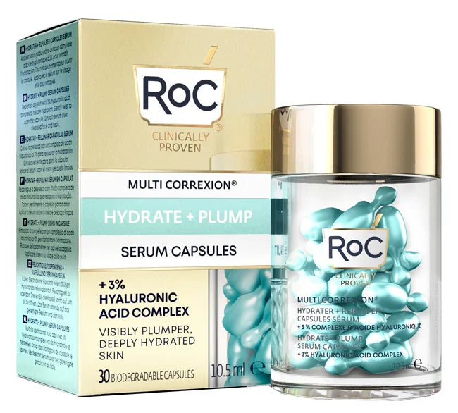 ROC MULTI CORREXION HYDRATE+ PLUMP SIERO VISO IN CAPSULE 30 CAPSULE - Farmaspeed