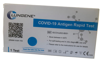 TEST ANTIGENICO RAPIDO COVID-19 CLUNGENE AUTODIAGNOSTICO DETERMINAZIONE QUALITATIVA ANTGENI SARS-COV-2 IN TAMPONI NASALI MEDIANTE IMMUNOCROMATOGRAFIA