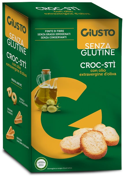 GIUSTO SENZA GLUTINE CROC-STI' CON OLIO EXTRAVERGINE D'OLIVA 100 G