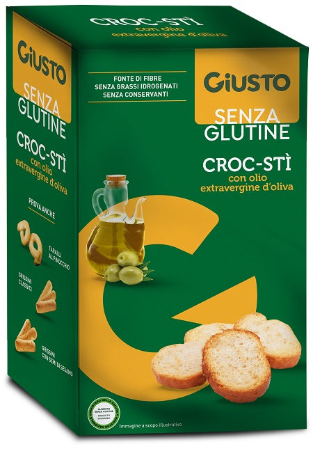 GIUSTO SENZA GLUTINE CROC-STI' CON OLIO EXTRAVERGINE D'OLIVA 100 G