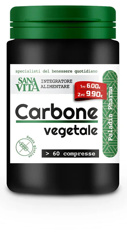 SANAVITA CARBONE VEGETALE 60 COMPRESSE - Farmaspeed