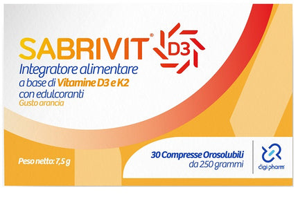 SABRIVIT D3 30 ORANGE FLAVOURED BUBBLE TABLETS