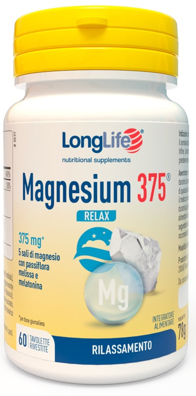 LONGLIFE MAGNESIUM 375 RELAX 60 TABLETS