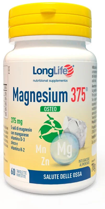 LONGLIFE MAGNESIUM 375 OSTEO 60 TAVOLETTE - Farmaspeed