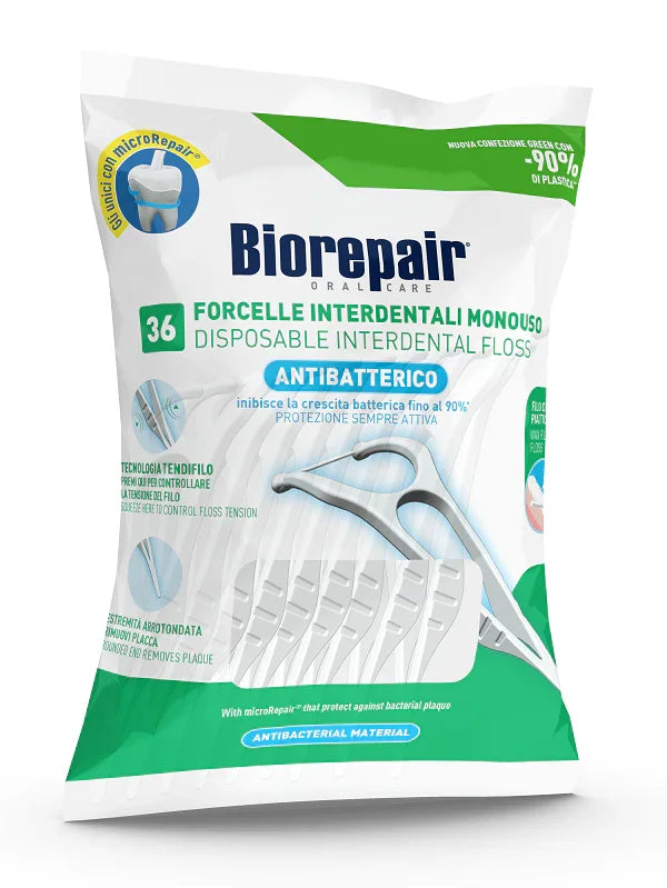 BIOREPAIR ORAL CARE ANTIBATTERICO FORCELLE INTERDENTALI MONOUSO 36 PEZZI - Farmaspeed