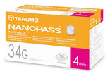 AGO PER PENNA DA INSULINA NANOPASS 34 GAUGE LUNGHEZZA 4 MM 100 PEZZI - Farmaspeed