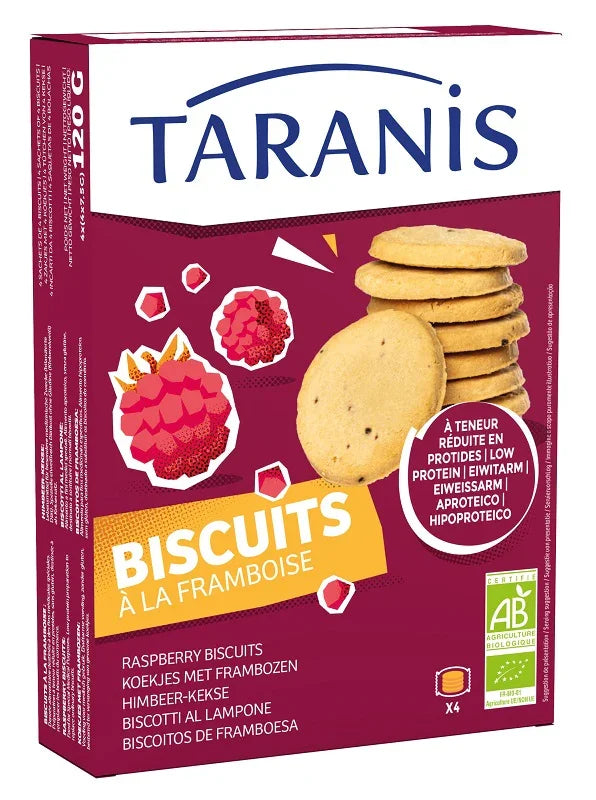 TARANIS BISCOTTI FROLLINI AL LAMPONE 120 G - Farmaspeed