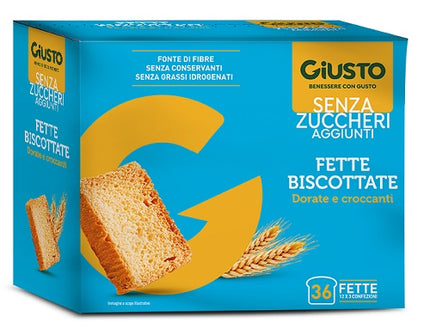 GIUSTO SENZA ZUCCHERO FETTE BISCOTTATE 300 G