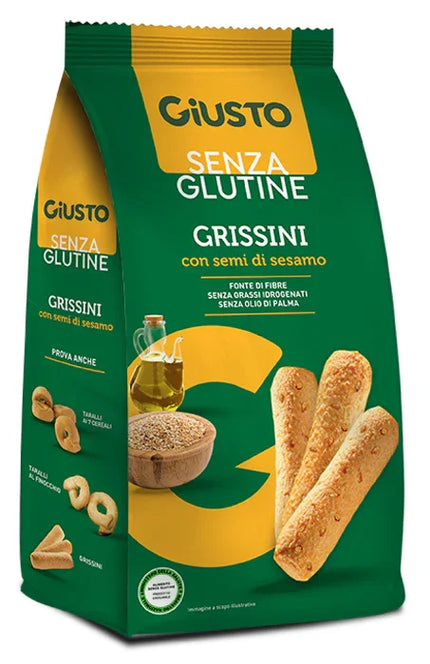 GIUSTO SENZA GLUTINE GRISSINI AL SESAMO 150 G - Farmaspeed